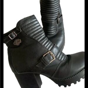 Harley Davidson size 7.5 moto
 heeled  boots